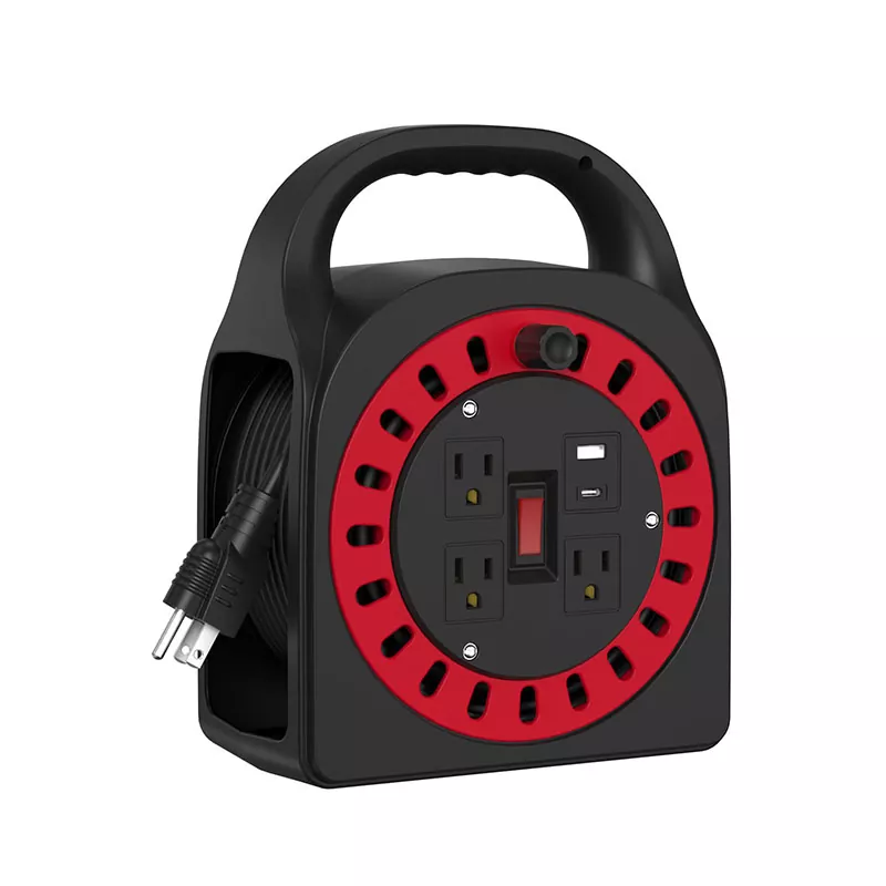 ม้วนสายพลาสติก USB 3 ช่อง 50 ฟุต ม้วนสายพลาสติก USB 3 ช่อง 50 ฟุต