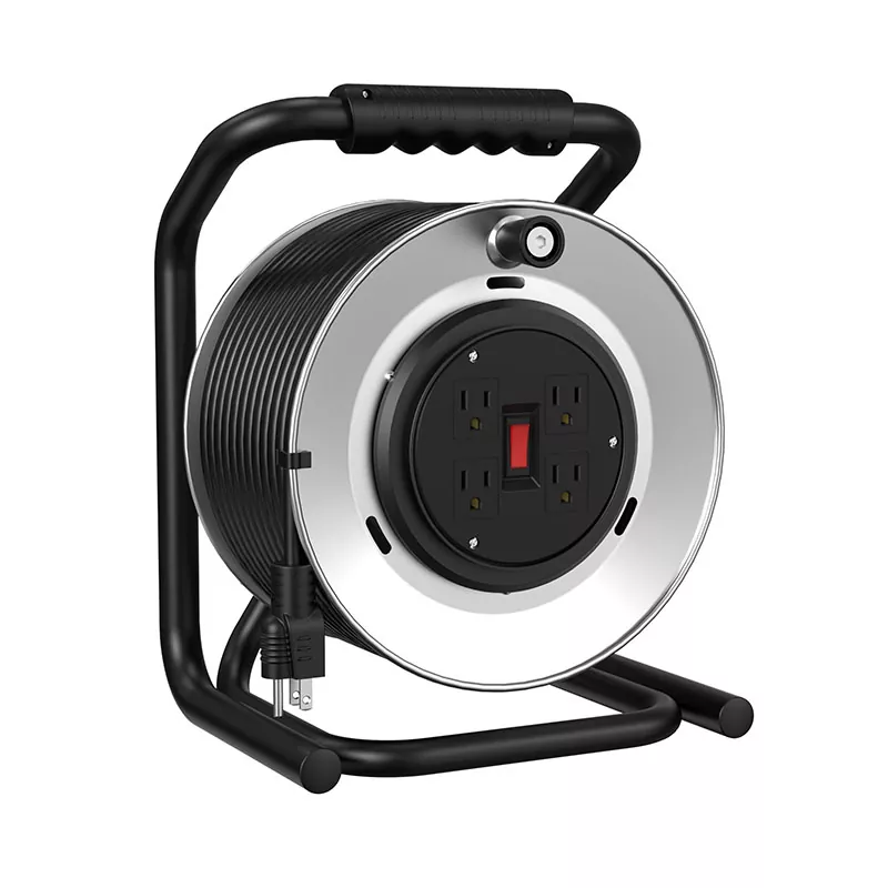 รอกม้วนสายไฟโลหะ 4 ช่อง 120 ฟุต